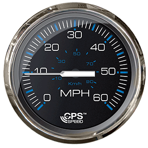 Faria Beede Instruments Faria Chesepeake Black 4" Studded Speedometer - 60MPH (GPS) - 33749