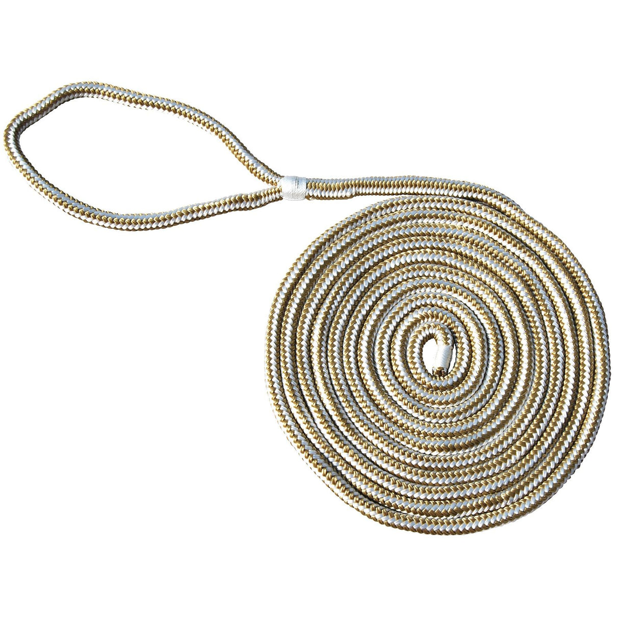 Marpac Double Braided Nylon Dock Line (5/8” x 30’, Gold) - 7-6258 - image 1