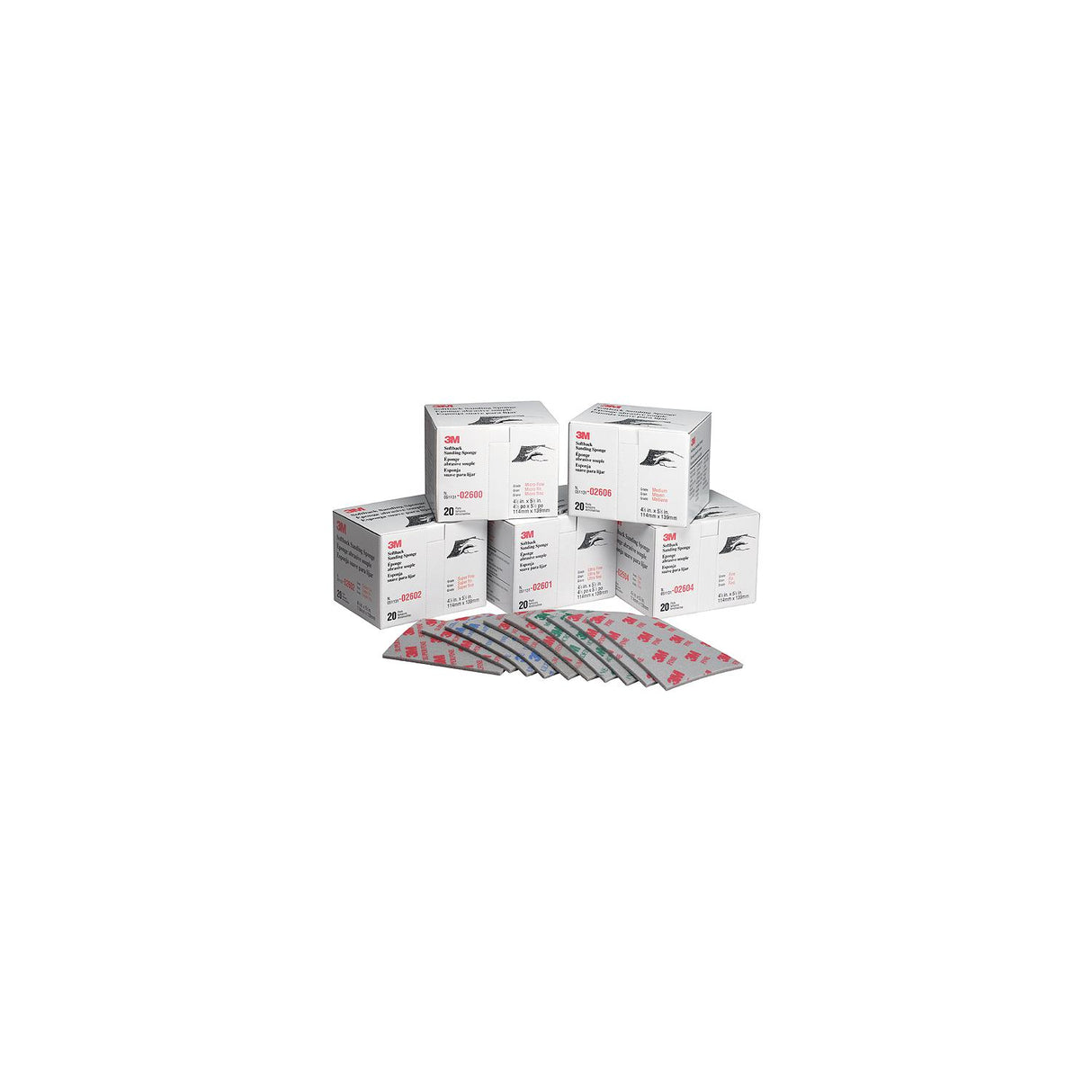 3M Microfine Sanding Sponge 20/Bx - 7000000591