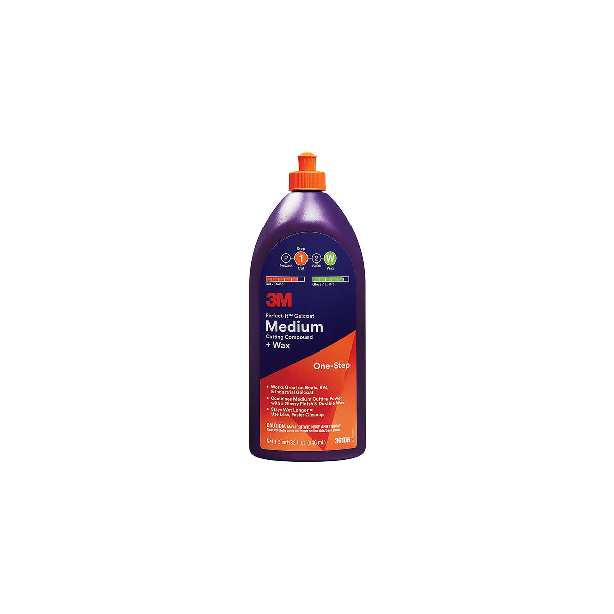3M Perfect-It⢠Gelcoat Medium Cutting Compound/Wax, Gal. - 7100210893