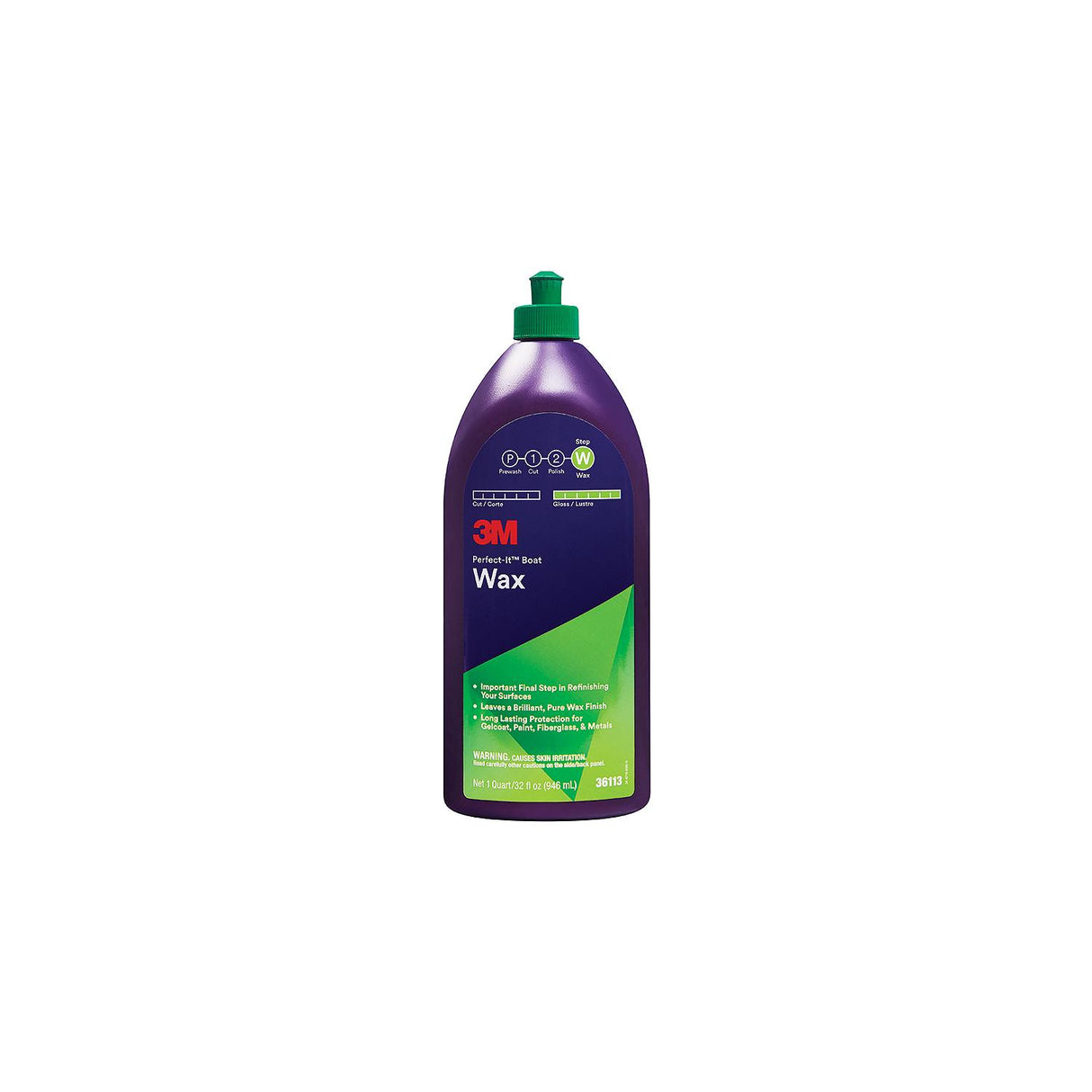 3M Perfect-It⢠Boat Wax, Qt. - 7100087468