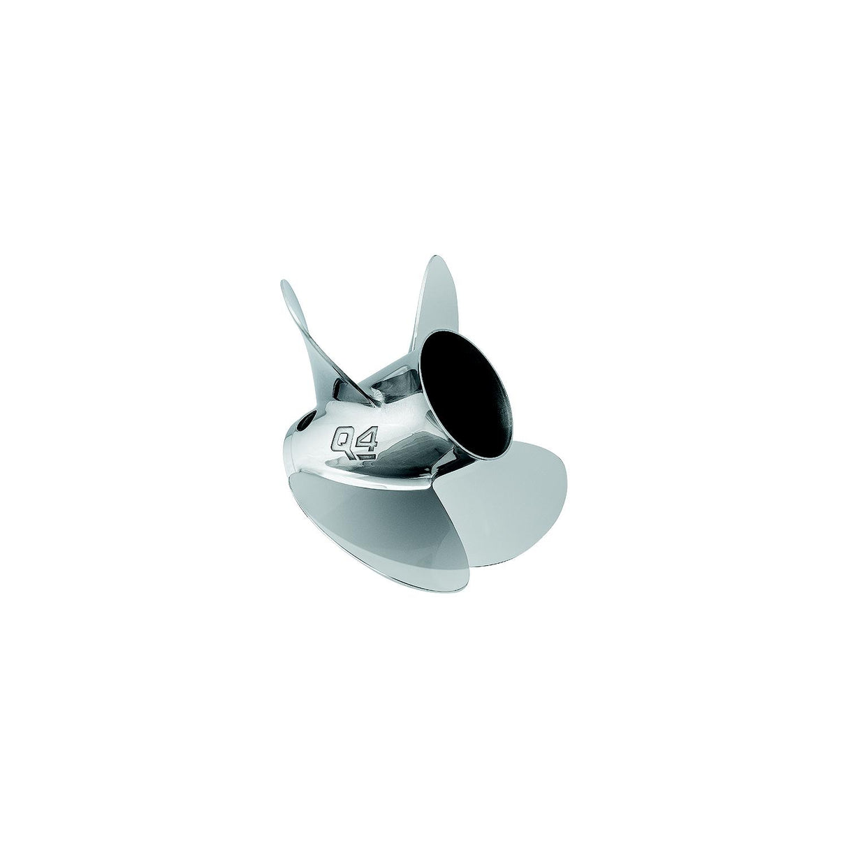 Quicksilver Propeller Quicksilver 8M0055559 Q4 14" diameter X 13" pitch, 4-Blade Stainless Steel Propeller, Right Hand Rotation, 40 CT, 125 HP - 8M0055559