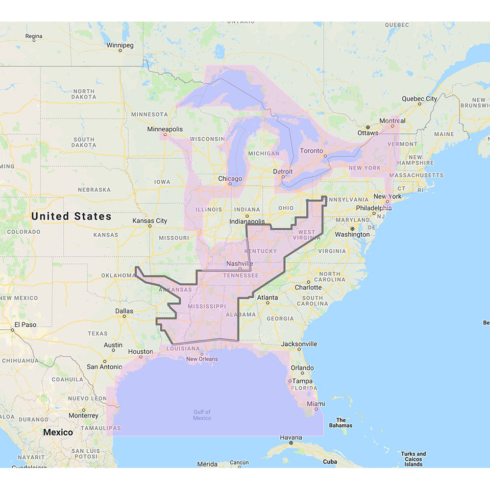 Furuno Gulf of Mexico, Great Lakes Rivers - Vector Chart Standard Resolution Satellite Photos f/Part of the Great Lakes