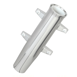 Lee's Tackle Lee's Aluminum Side Mount Rod Holder - Tulip Style - Silver Anodize - RA5000SL