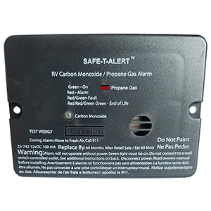 Safe-T-Alert Combo Carbon Monoxide Propane Alarm - Flush Mount - Mini - Black - 25-742-BL