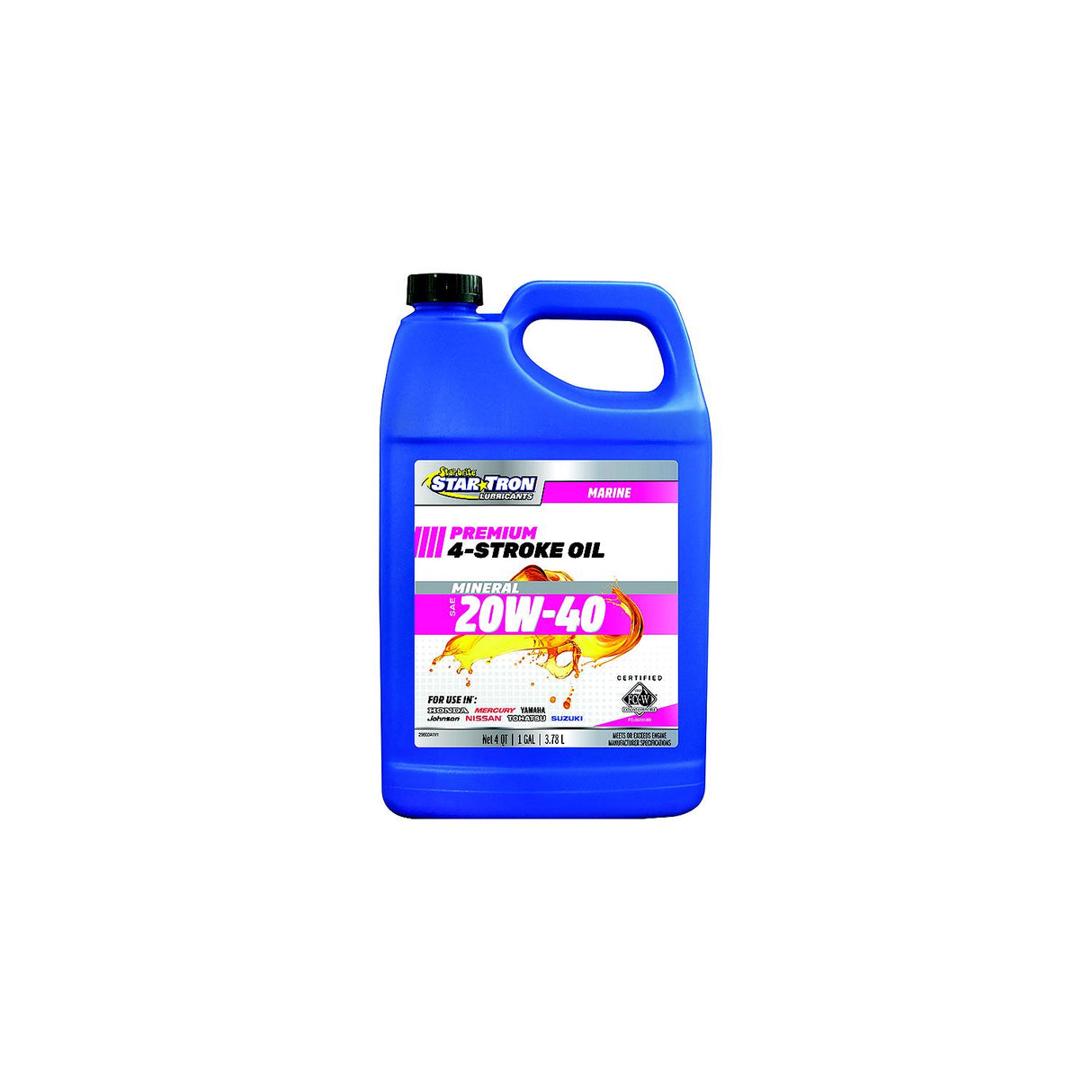 Starbrite 29800 Star Tron 4-Stroke Mineral Marine Engine Oil 20W-40, 1 Gallon - 029800N - image 1