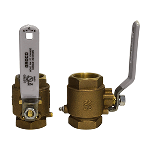 GROCO 3/4" NPT Bronze In-Line Ball Valve - IBV-750