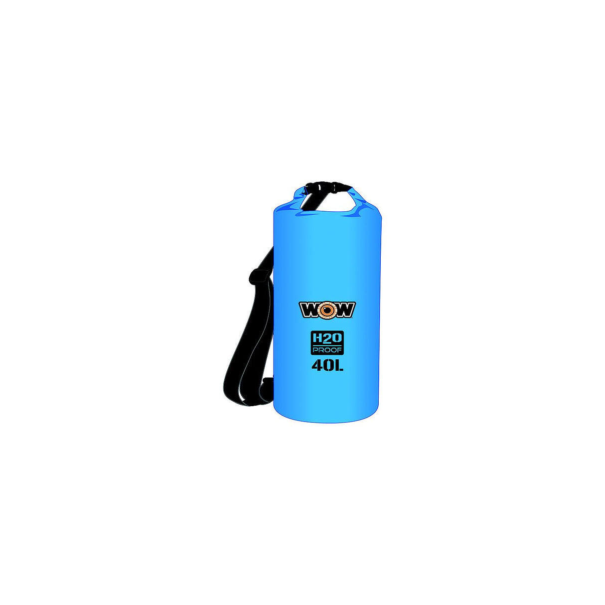 WOW Watersports WOW H2O Proof Drybag w/Shoulder Strap, 40L Blue - 18-5100B