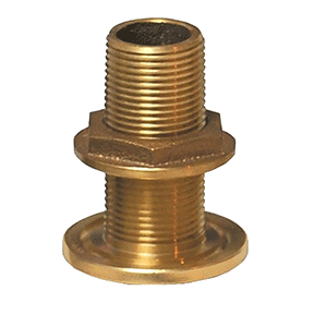 GROCO 1" NPS NPT Combo Bronze Thru-Hull Fitting w/Nut - TH-1000-W