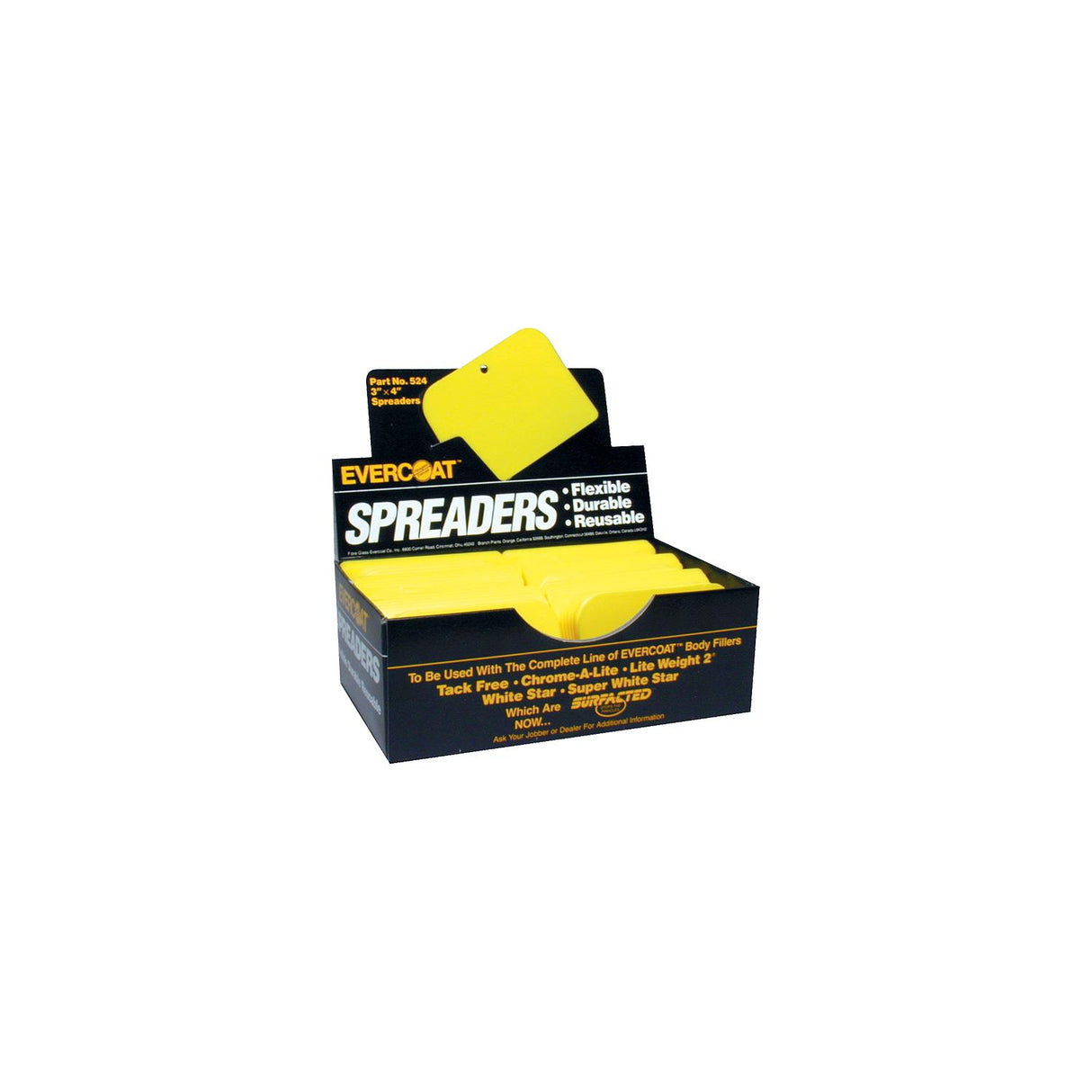Evercoat 3 X 4 Spreaders - Bulk 72/Bx - 100524
