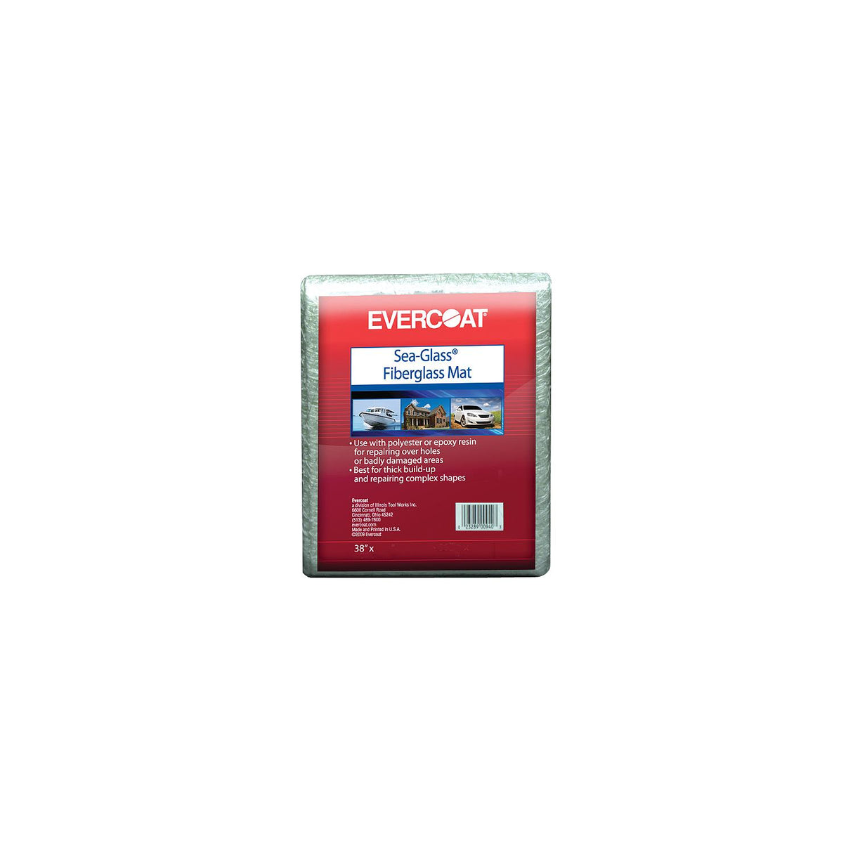 Evercoat 100941 Fiberglass Mat, 1 Sq Yard - 100941