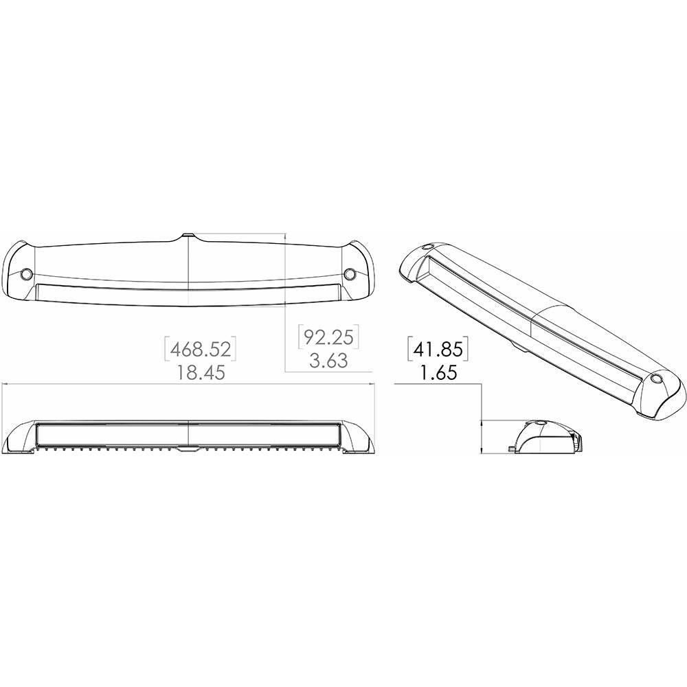 Lumitec Razor Light Bar - Spot - Flush Mount - White - 101587