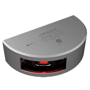 Lopolight Series 101-002 - Port Side Light - 1NM - Vertical Mount - Red - Silver Housing