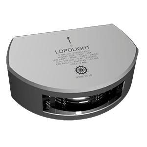 Lopolight Series 301-006 - Stern Light - 2NM - Vertical Mount - White - Silver Housing