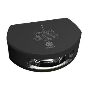 Lopolight Series 301-006 - Stern Light - 2NM - Vertical Mount - White - Black Housing - 301-006-B