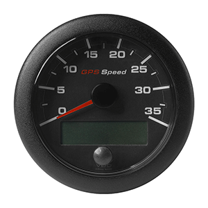 Veratron 3-3/8" (85mm) OceanLink® GPS Speedometer - Black Dial & Bezel (0-35 K/MPH/KMH) - A2C1351980001