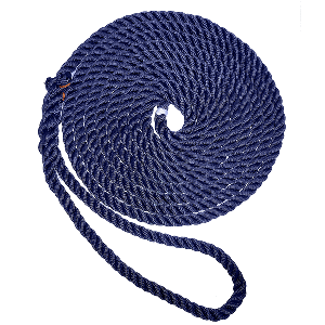 New England Ropes 3/8" Premium 3-Strand Dock Line - Navy Blue - 25' - C6053-12-00025