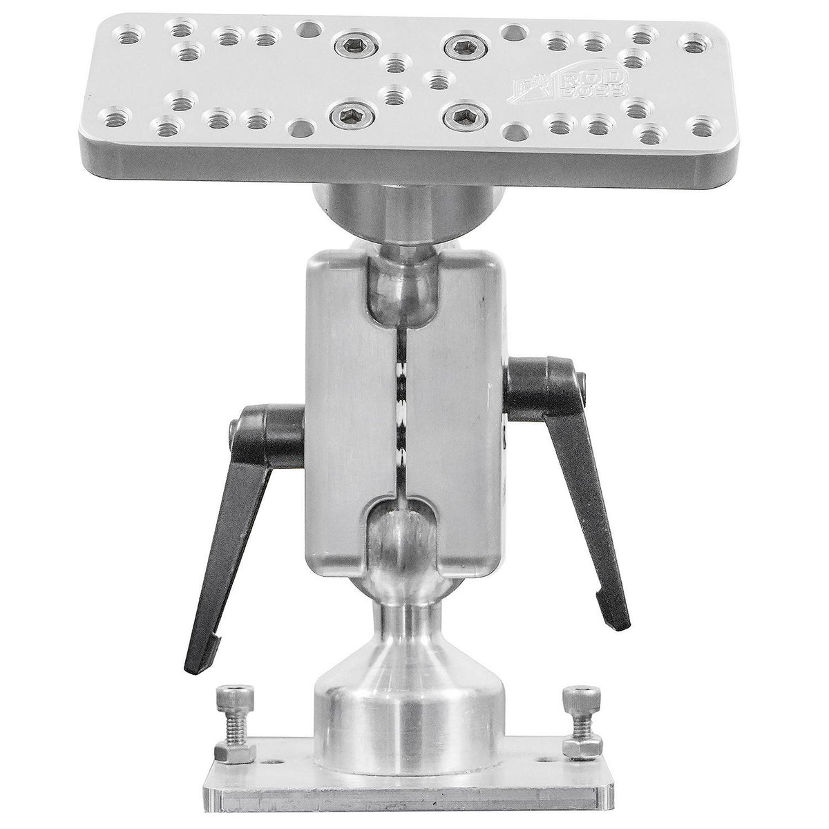 RodBoss 6004EMQRB 4" Ball & Socket Single Screen Electronic Mount with Quick Release Handles, Black - image 1