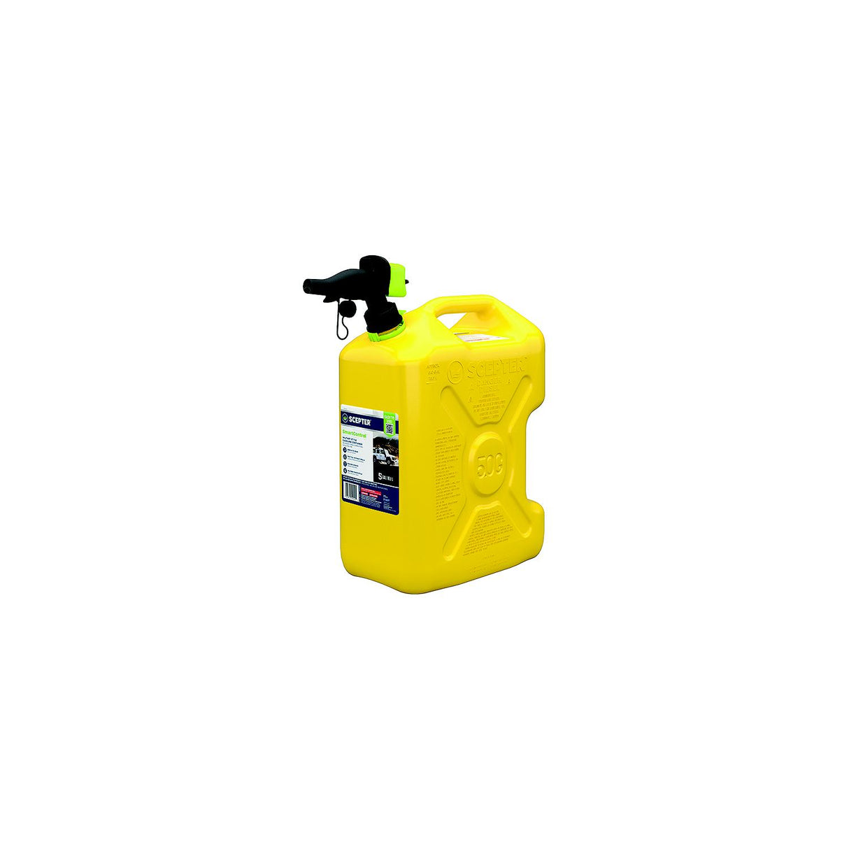 Scepter FSCRVD5 SmartControl⢠Diesel Military Style Fuel Container w/Rear Handle, 5 GAL Yellow - FSCRVD5