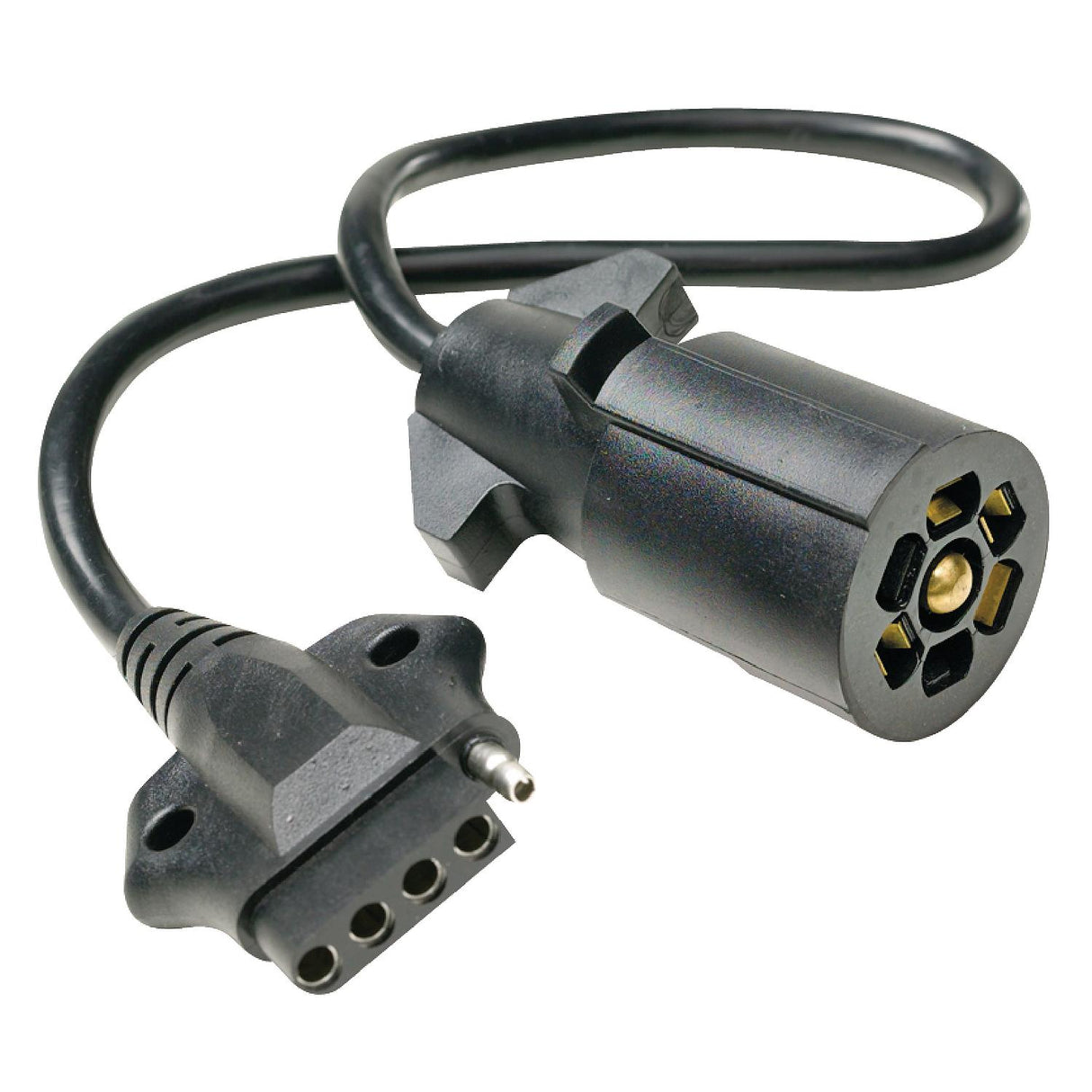 Seachoice 7-Way Round to 5-Way Flat Cable Adapter, Boat Trailer, 18 in. - 13821
