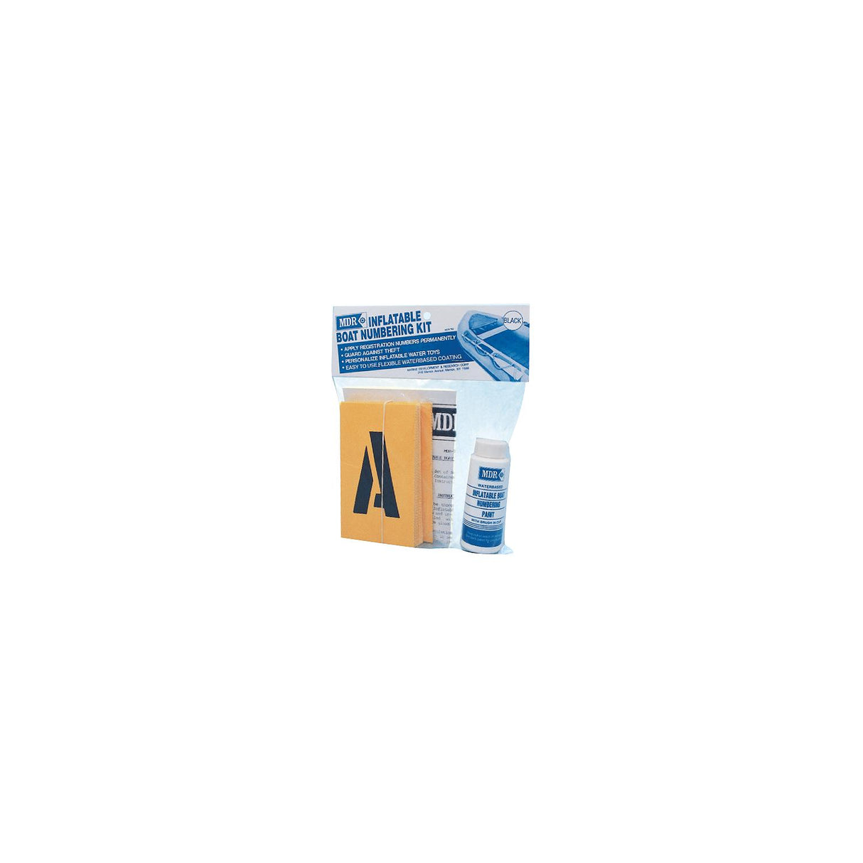 MDR Inflatable Boat Numbering Kit, Black - MDR-782B