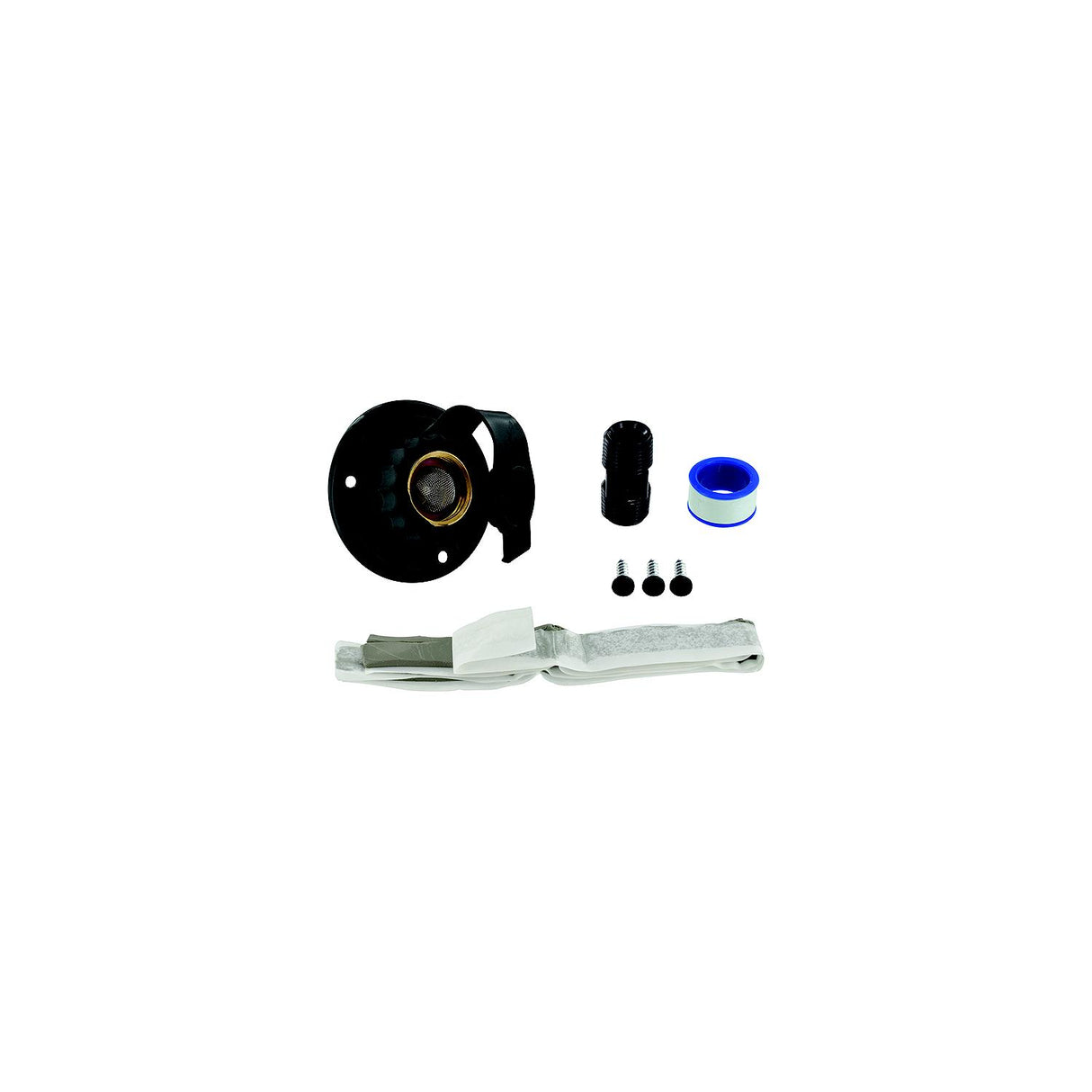Valterra Flush Mount Water Inlet, Black Aluminum - A01-0175LFVP - image 1