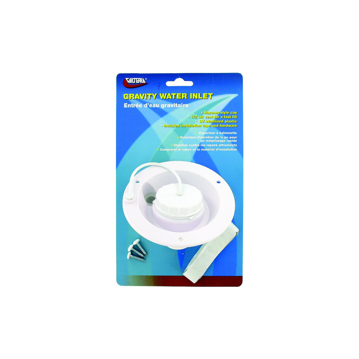 Valterra WATER INLET GRAVITY WHT CARD BELL RVX - A01-2003VP - image 1