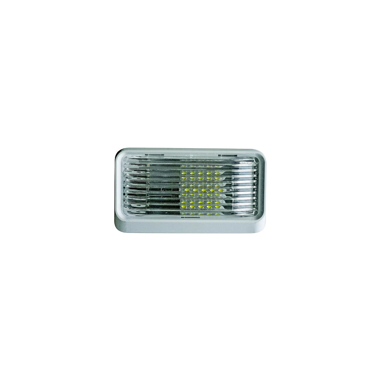 Valterra DG71254VP Incandescent Surface Mount Porchlight w/o Switch, Rectangular, White w/Clear Lens - image 1