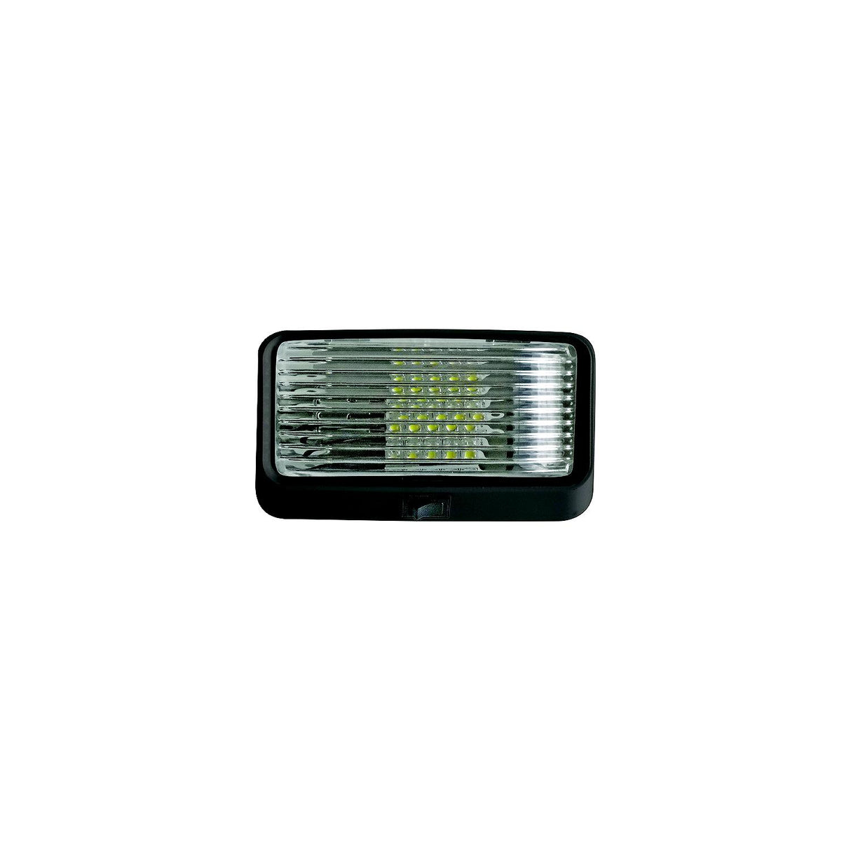 Valterra DG71255VP Incandescent Surface Mount Porchlight w/Switch, Rectangular, Black w/Clear Lens - image 1