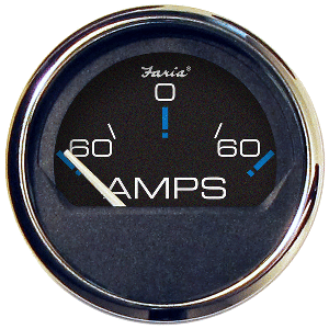 Faria Beede Instruments Faria Chesapeake Black 2" Ammeter Gauge (-60 to +60 AMPS) - 13736