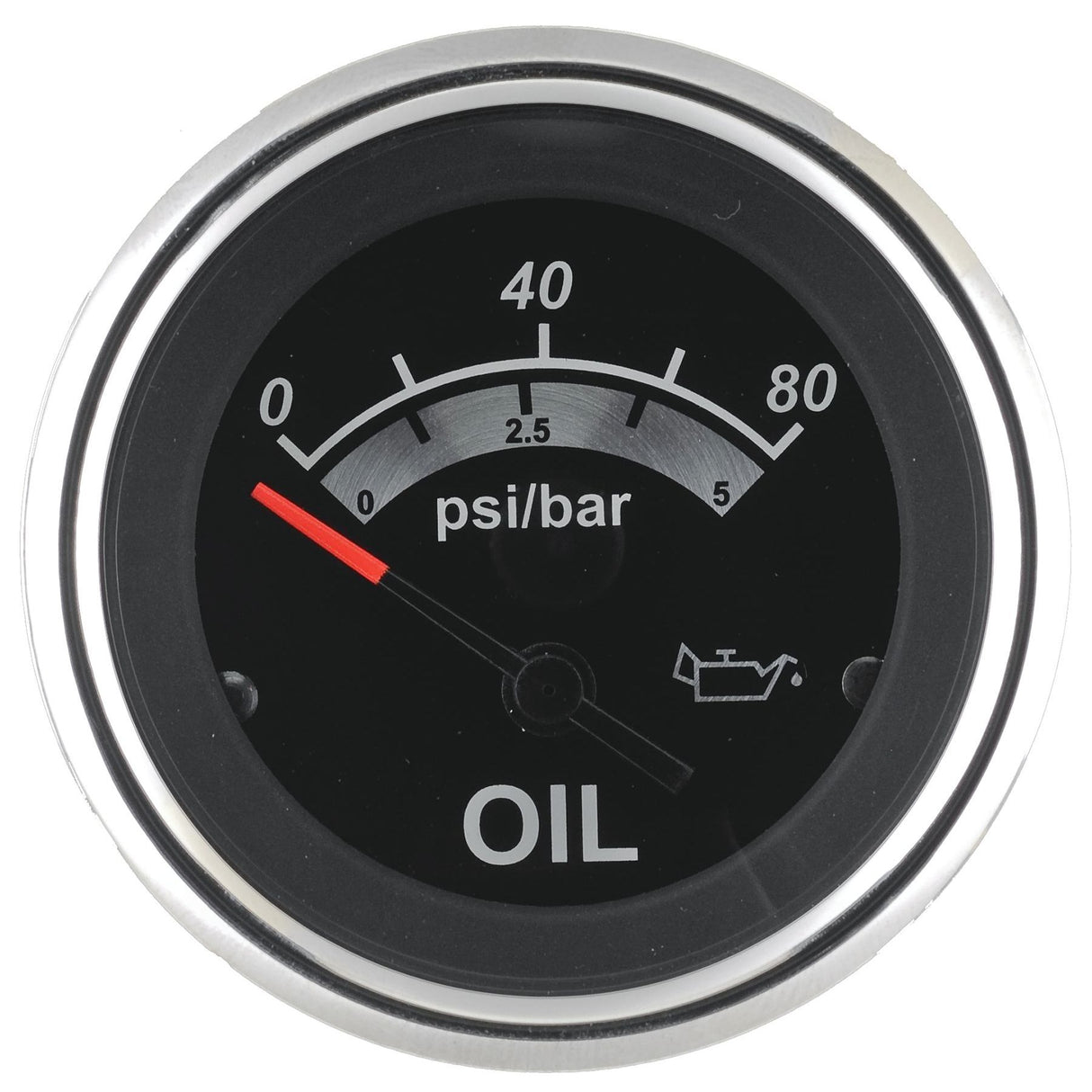 Sierra International Black Sterling Gauges - Oil Pressure Gauge (80 PSI) - 67022P - image 1