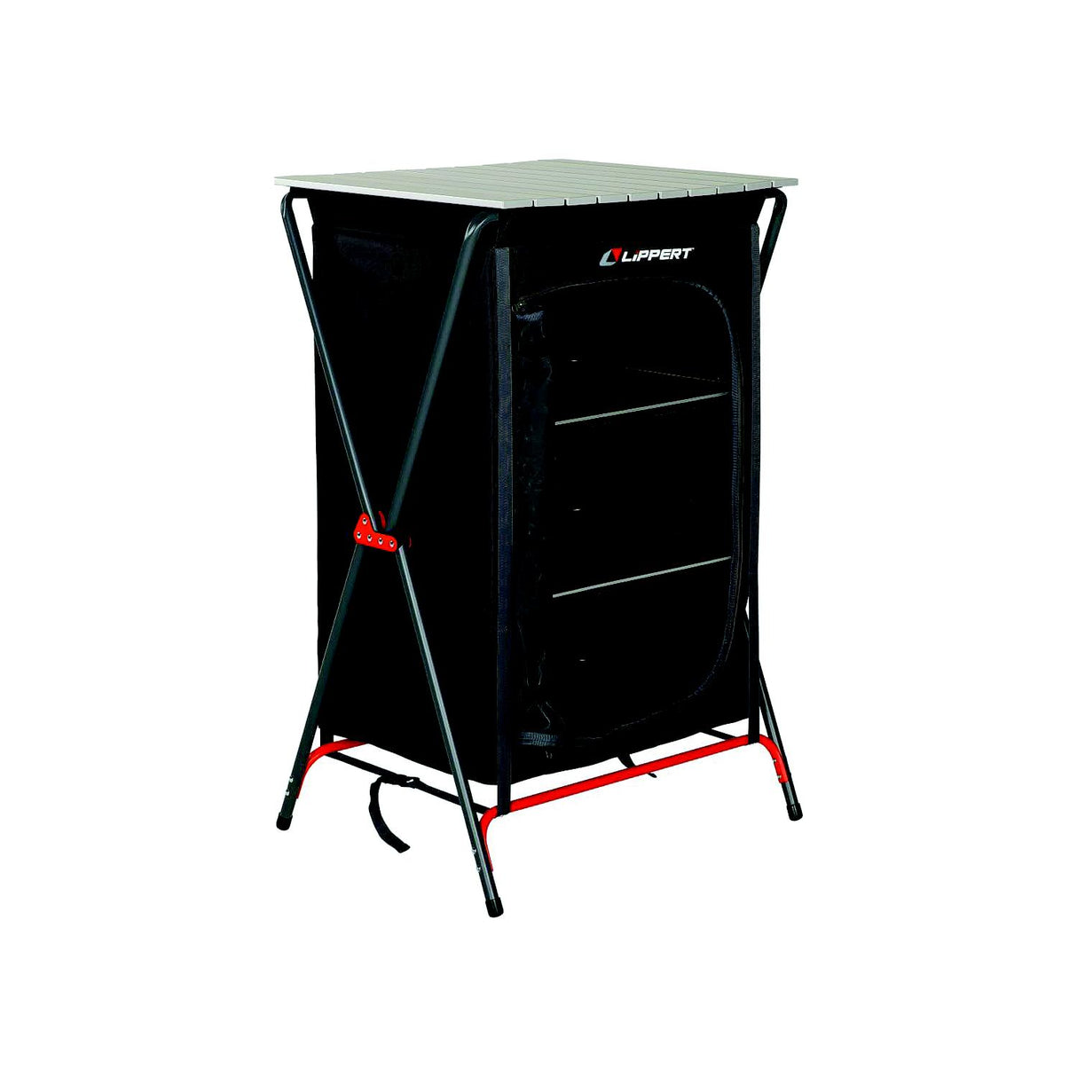 Lippert Components Lippert 2023053725 Camping Pantry - Dark Grey, 25" x 22.4" x 4.3" Folded, 80 lbs. - 2023053725