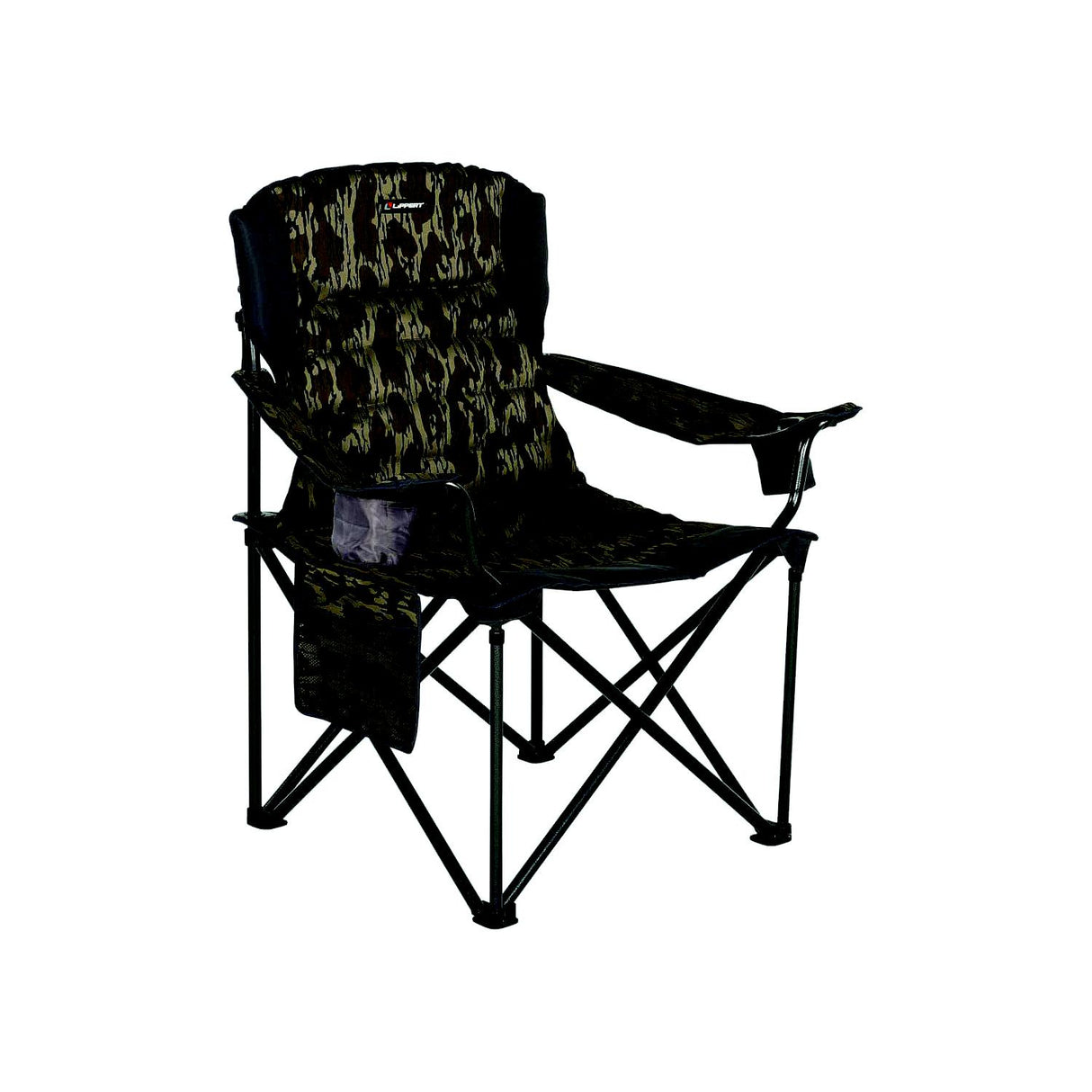 Lippert Components Lippert 2023053729 Lippert Campfire Deluxe Folding Chair - Mossy Oak® Original Bottomland® Camo, 500 lbs, 9.1" x 9.1" x 42.5" Folded - 2023053729
