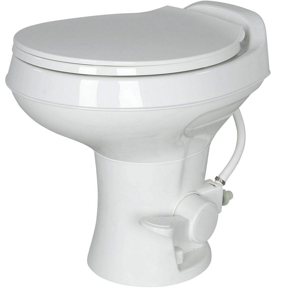 Lippert Components Flow Max⢠RV Toilet - White Round Plastic Bowl - 2024030310