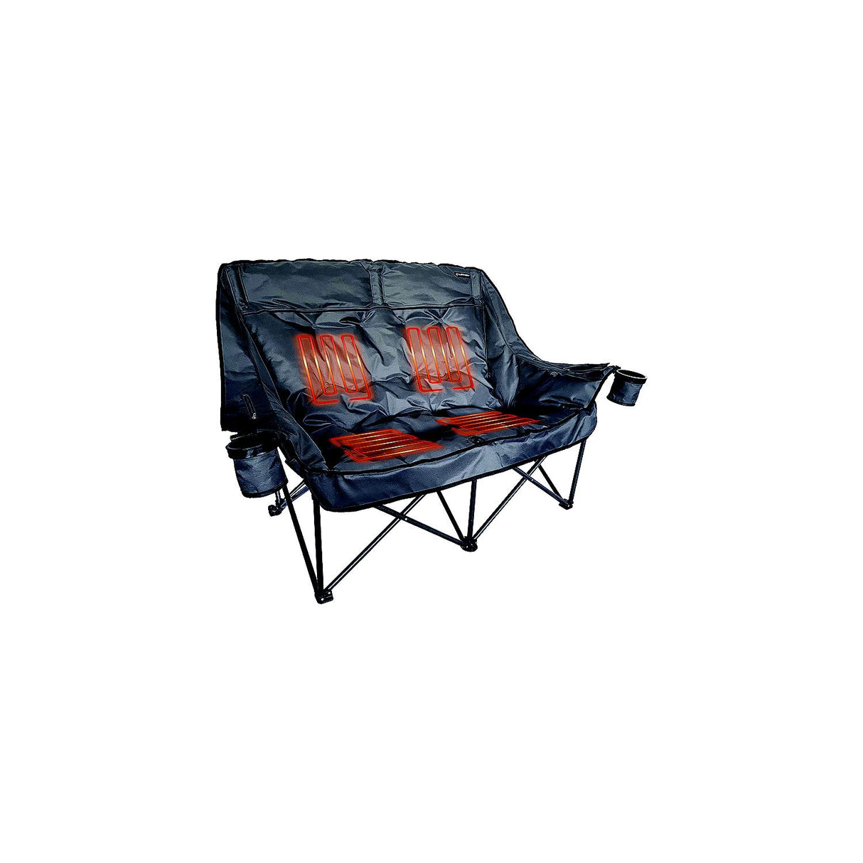 Lippert Components Lippert 2024043335 Big Bear Heated Folding Loveseat- Dark Grey - 2024043335