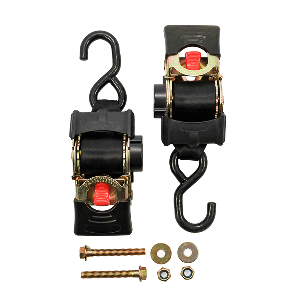 Camco Retractable Tie Down Straps - 2" Width 5.5' Bolt On - 50030