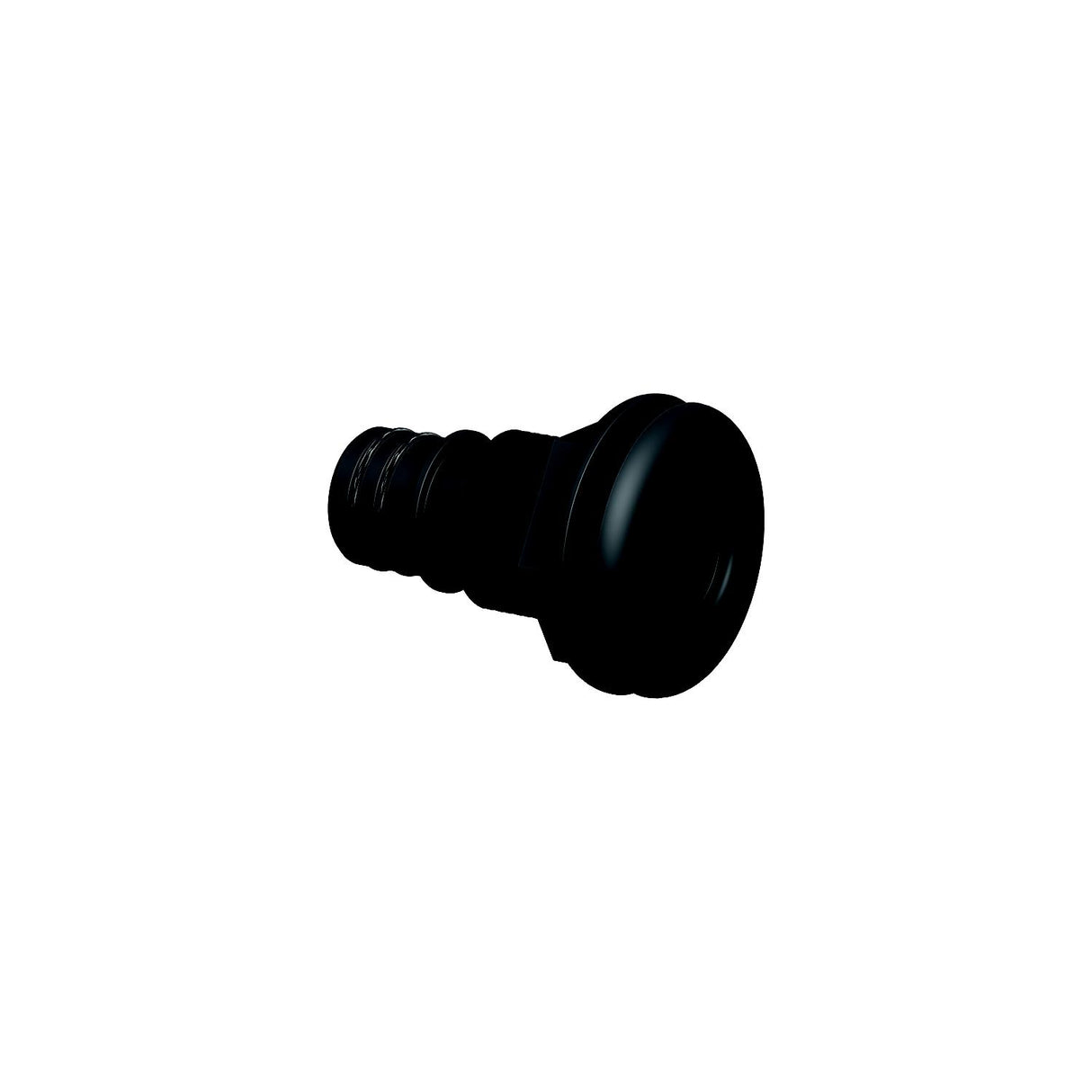 Flow-Rite MA041QLB Qwik-Lok Thru-Hull Fitting, 1-1/8", Black ,Straight Flanged - image 1