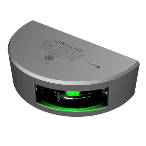 Lopolight Series 301-001 - Navigation Light - 2NM - Vertical Mount - Green - Silver Housing - 6M Cable - 301-001-6M
