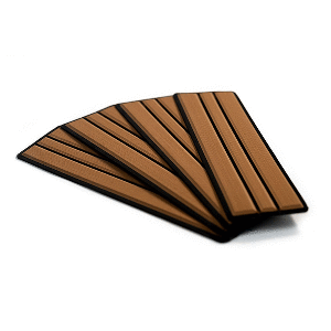 SeaDek Faux Teak 4-Piece Step Kit - Mocha/Black - 23902-80093