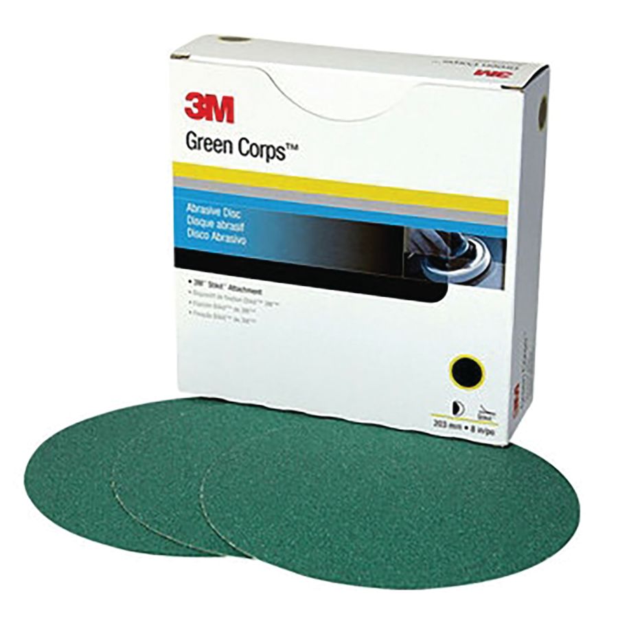 3M Stikit™ Green Corps™ Abrasive Discs (255U) - 8” Diameter (Grit 60E) - 01556 - image 2