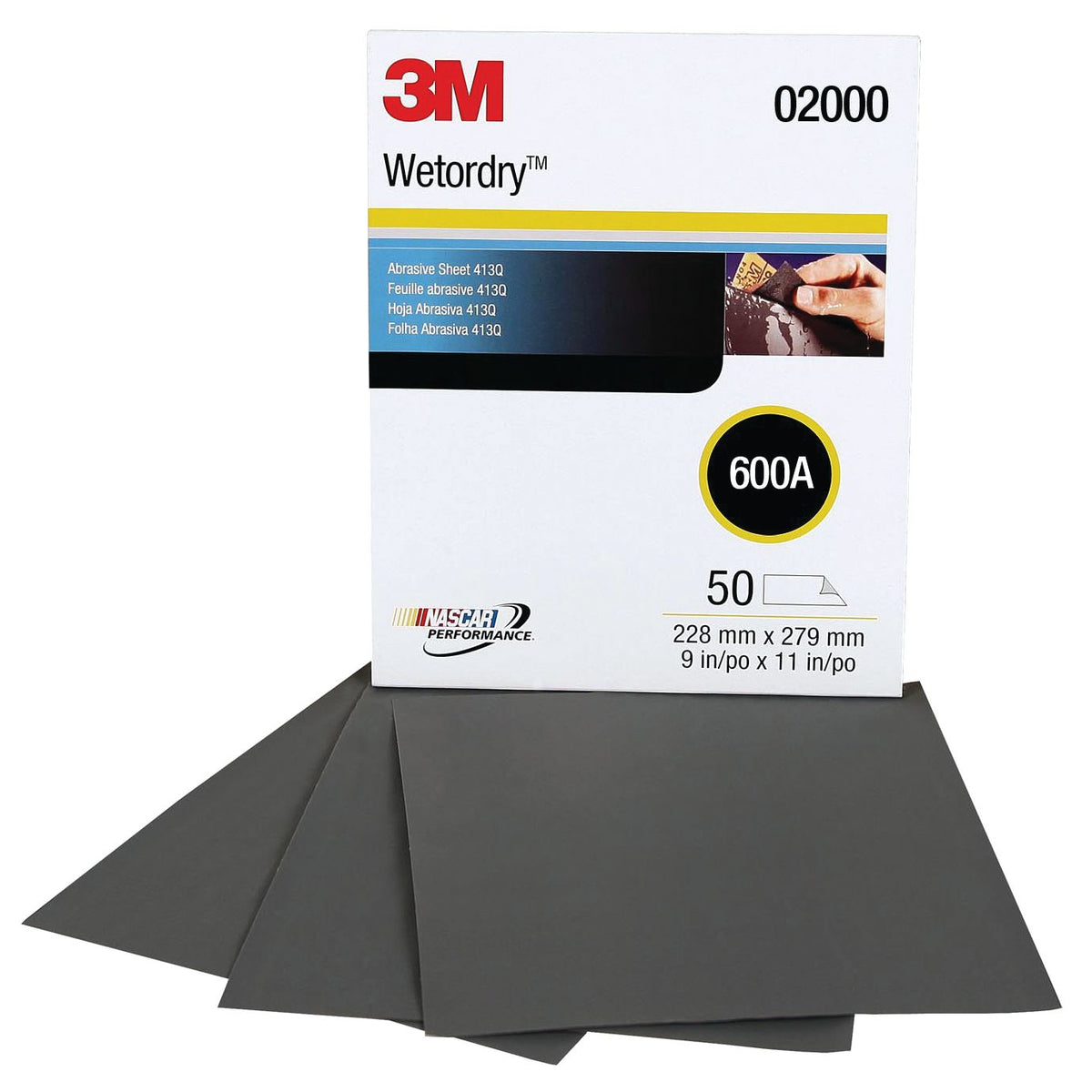 3M Wetordry™ Abrasive Sheets (413Q) - 9” x 11" Dimensions (Grit 600) - 02000 - image 2