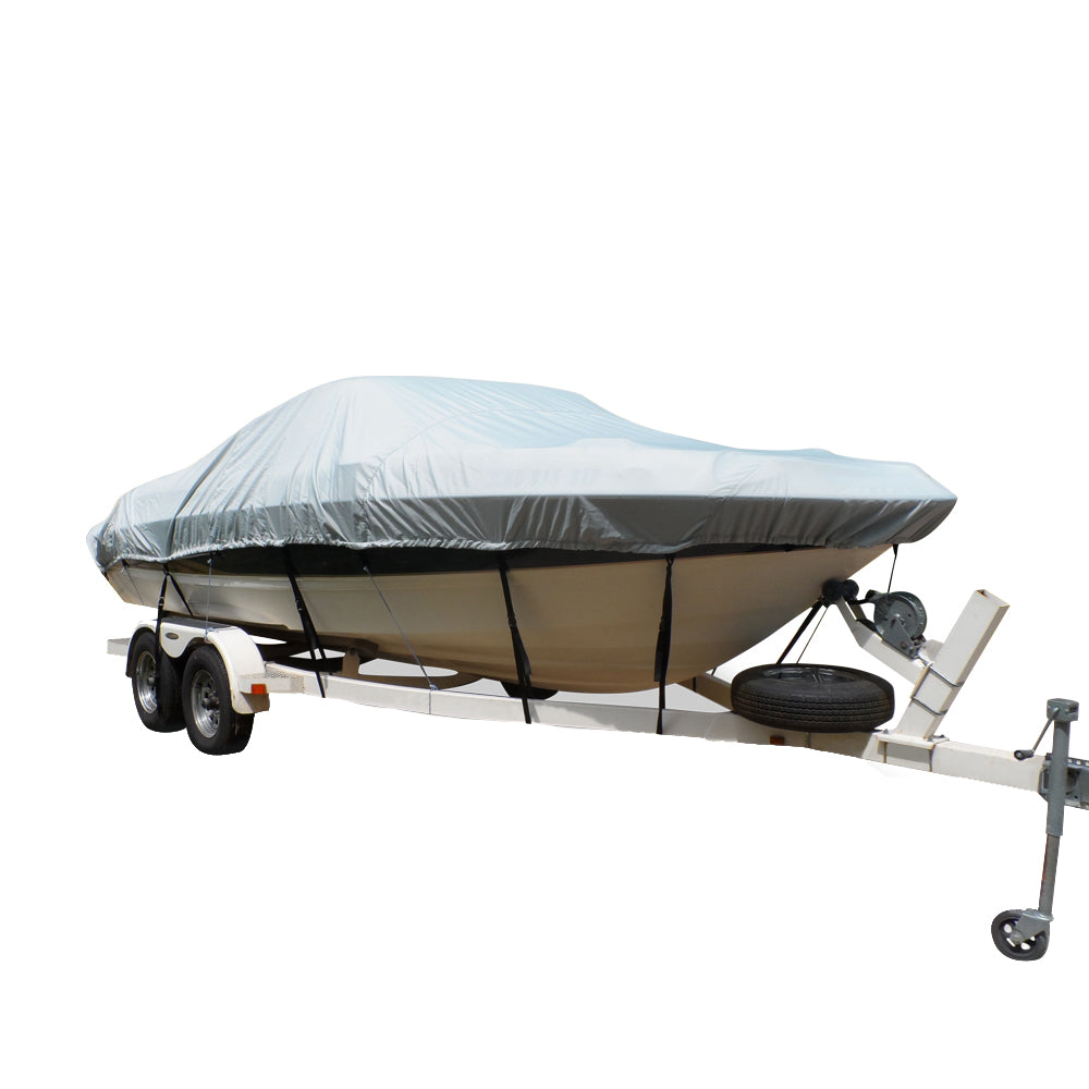 Carver by Covercraft Carver Flex-Fit™ PRO Polyester Size 2 Boat Cover f/V-Hull Runabout or Tri-Hull Boats I/O or O/B - Grey - 79002