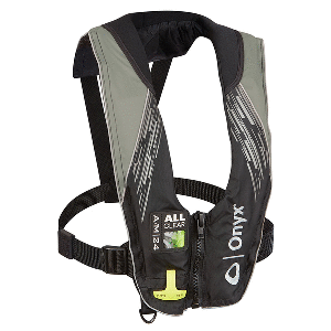 Onyx Outdoor Onyx A/M-24 Series All Clear Automatic/Manual Inflatable Life Jacket - Grey - Adult - 132200-701-004-21