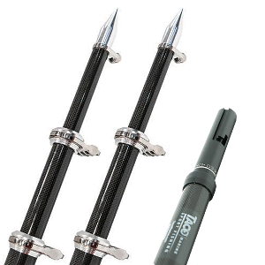 TACO Marine TACO 20' Carbon Fiber Twist & Lock Outrigger Poles f/GS-450, GS-500 & GS-1000 Bases - Black - OT-4200CF-HD