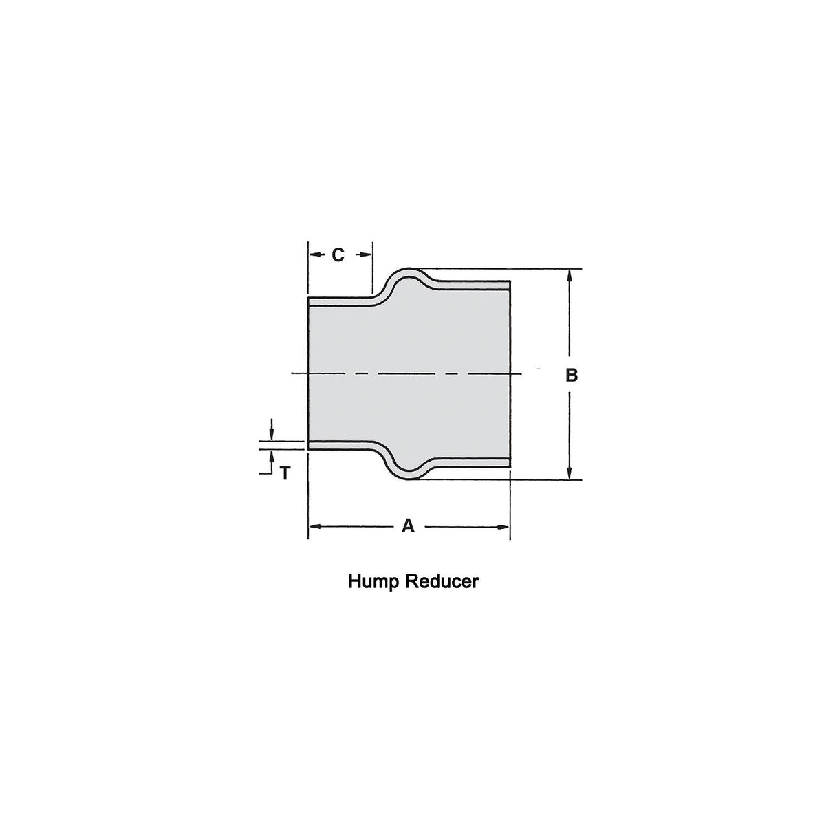 Shields Hose 90° EPDM Rubber Hump Hose, 6" - 16-221-4X3
