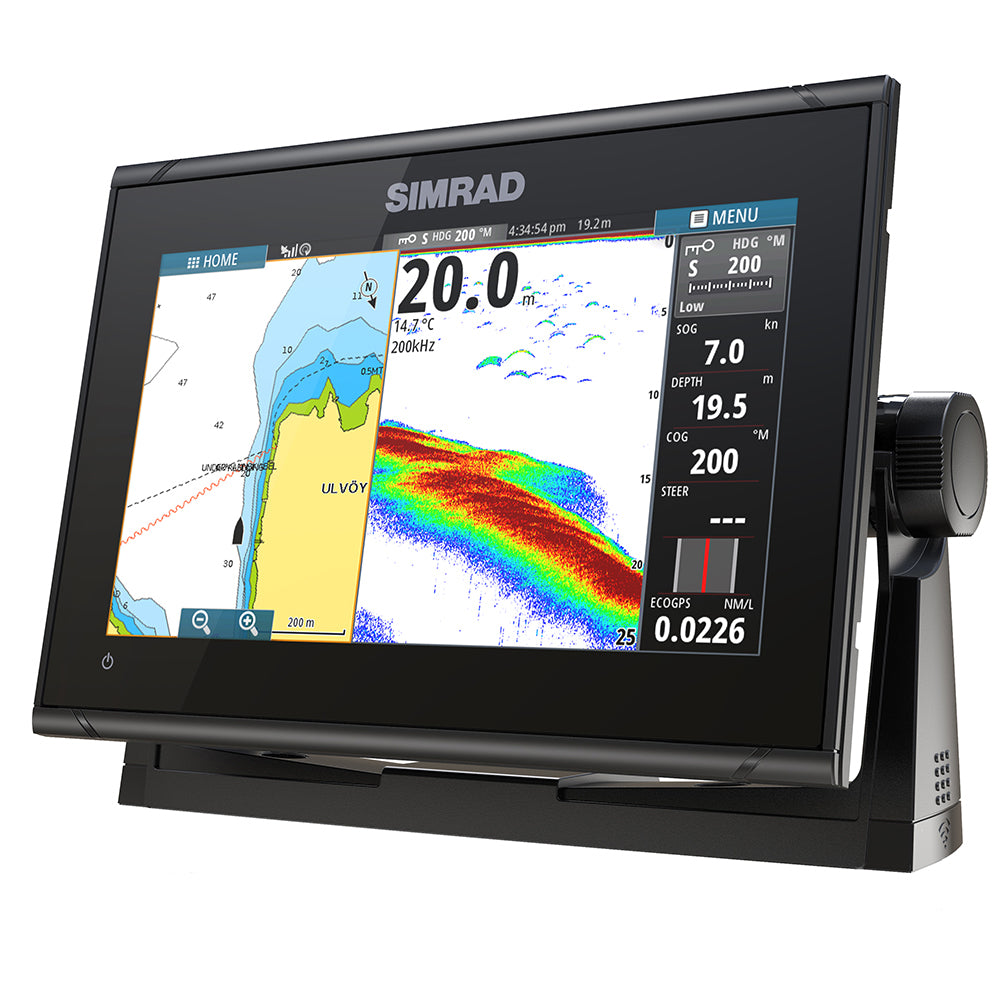 Simrad GO9 XSE Chartplotter/Fishfinder w/C-MAP Discover Chart - No Transducer - 000-13210-002