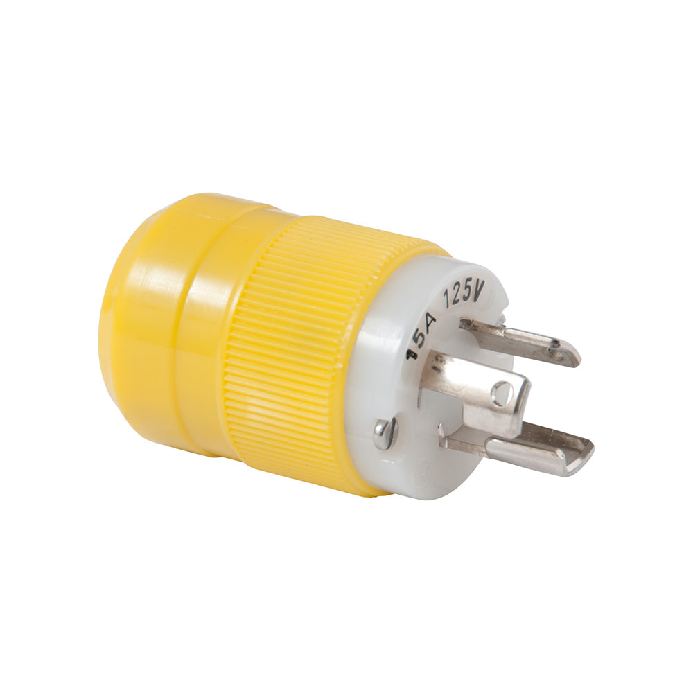 Marinco Locking Plug - 15A, 125V - Yellow - 4721CR