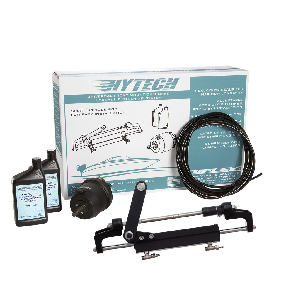 Uflex HYTECH 1.1 Front Mount OB System up to 175HP - Includes UP20 FM Helm, 2qts of Oil, UC95-OBF Cylinder 40 Tubing [HYTECH