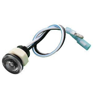 Innovative Lighting Blue/White Bi-Color Domed Bulkhead Light w/2 Wires - .156" Bullets - 011-A592-7