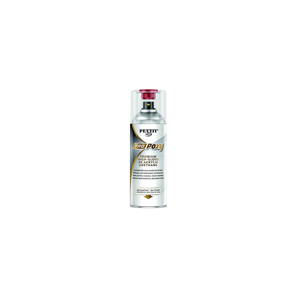 Pettit 3625A ProPoxy Acrylic Urethane Topside Paint Aerosol, Vivid Red - image 1